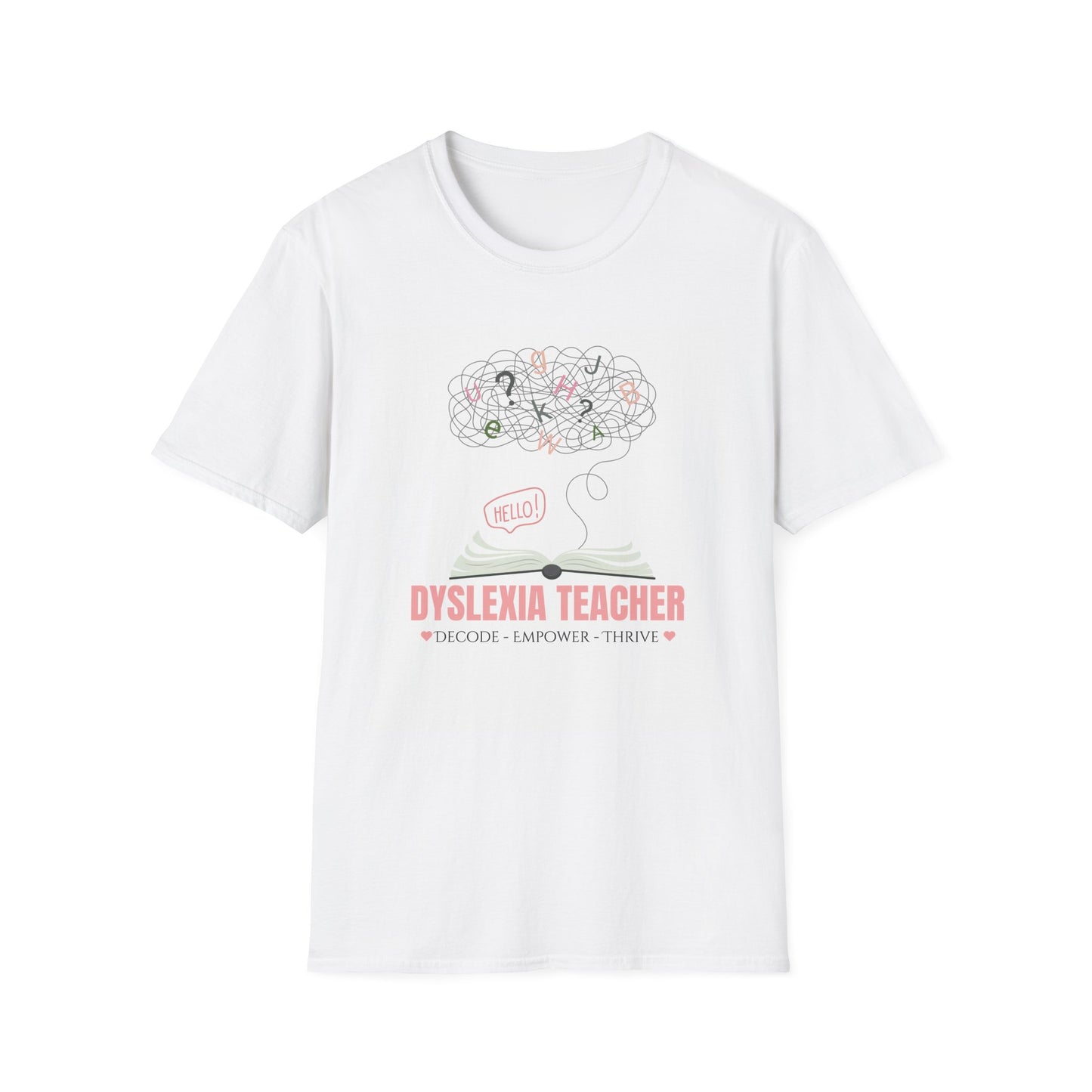 Inspiring Dyslexia Teacher Softstyle T-Shirt