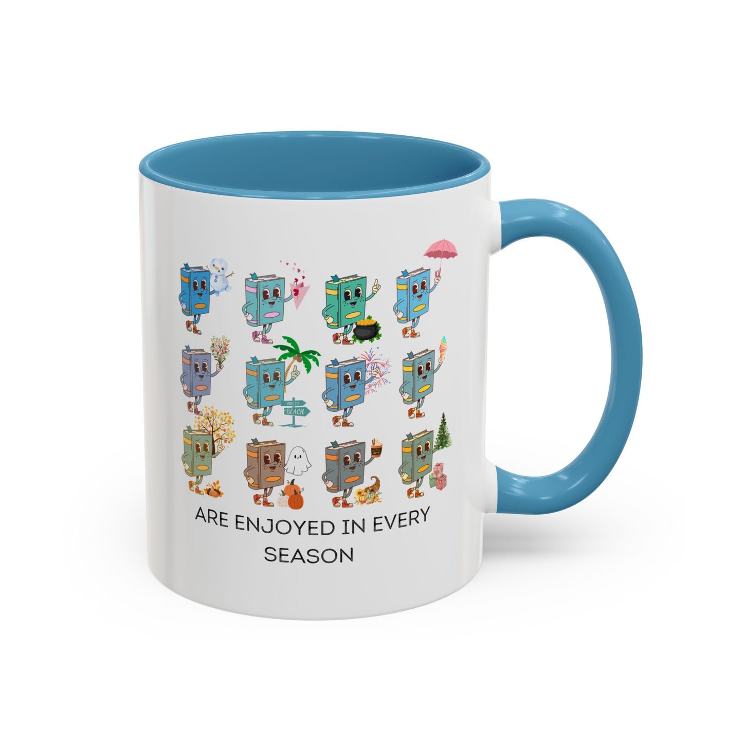 "Read in Every Season" Accent Coffee Mug (11oz)