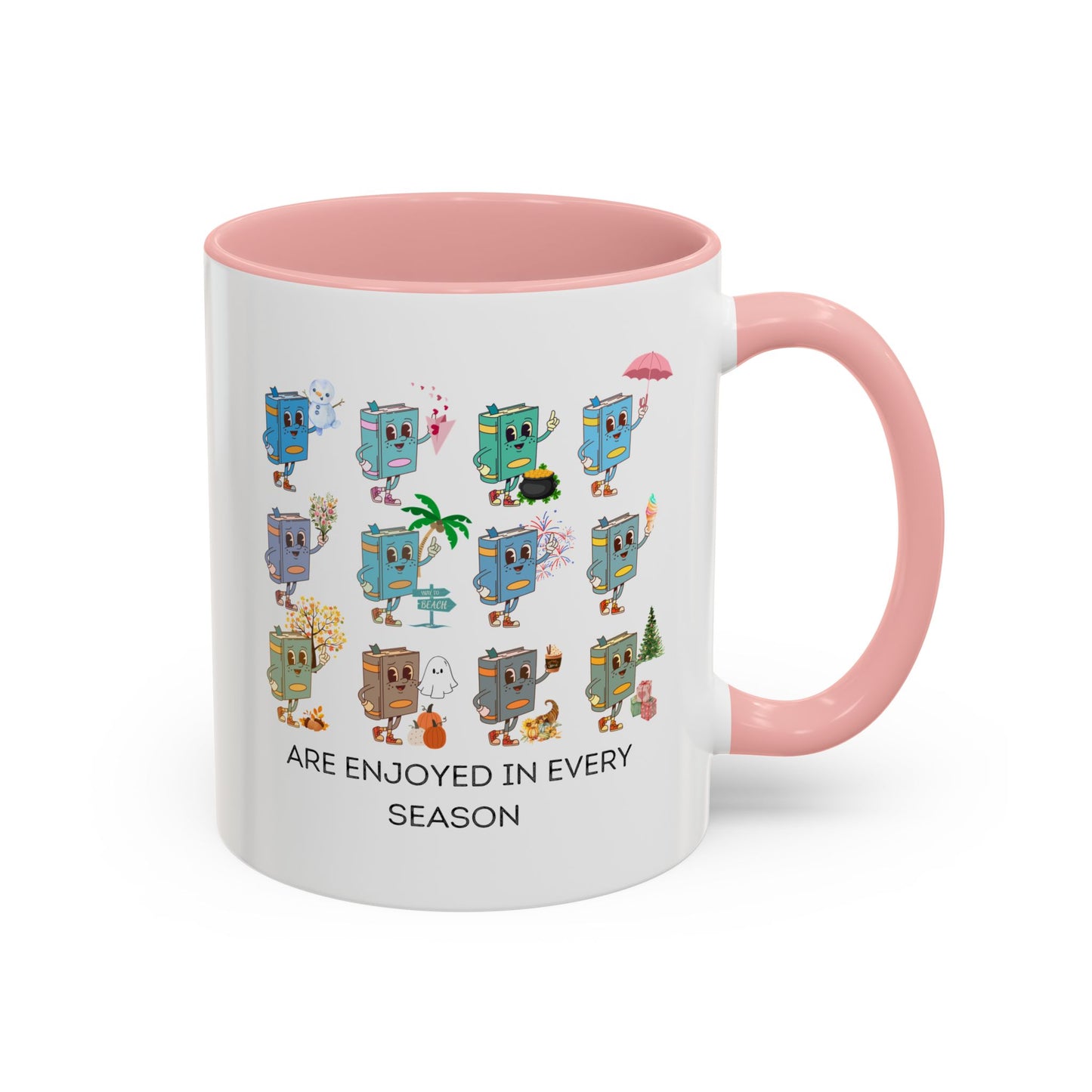 "Read in Every Season" Accent Coffee Mug (11oz)