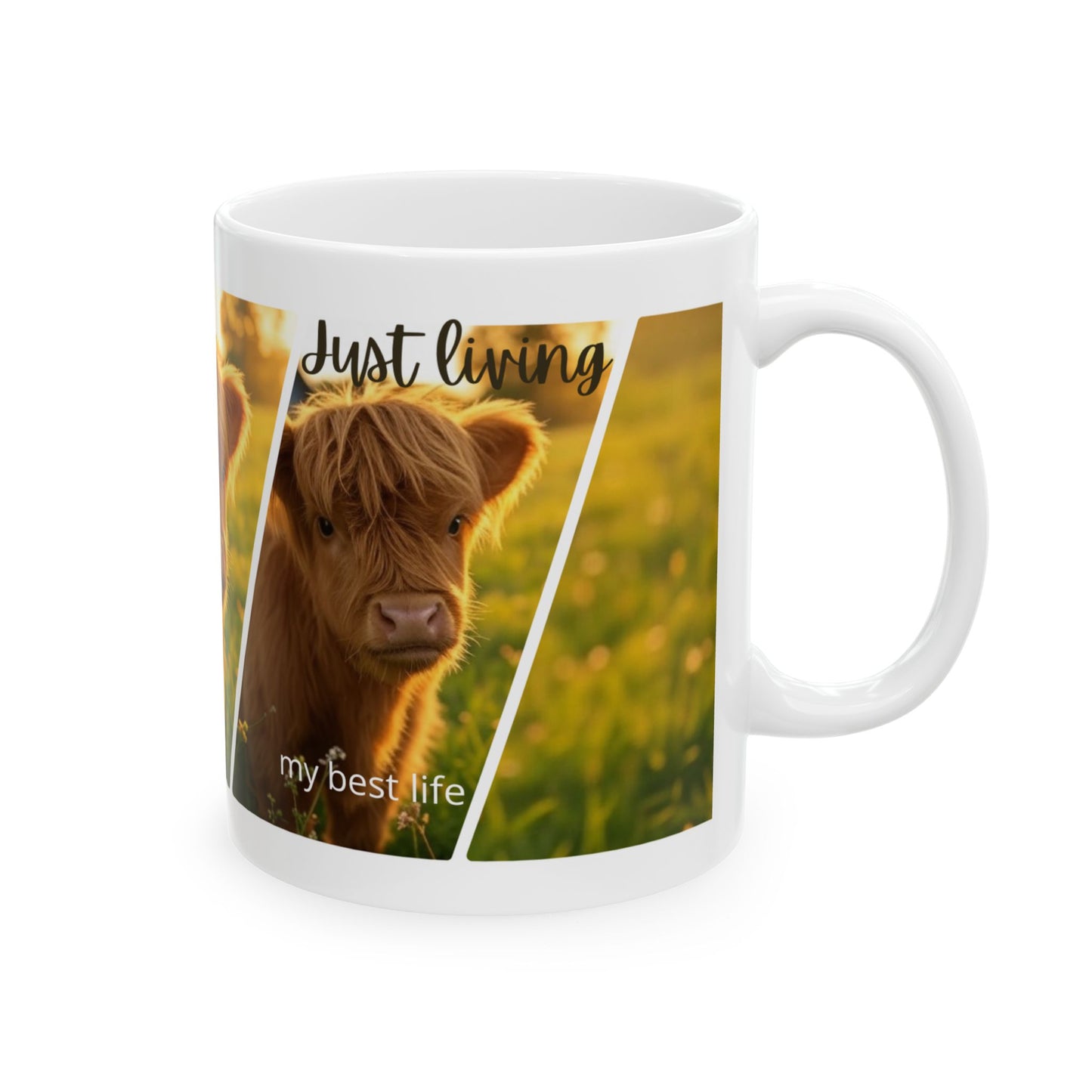 Highland Cow Ceramic Mug, (11oz)