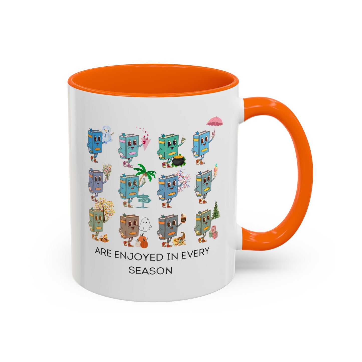 "Read in Every Season" Accent Coffee Mug (11oz)