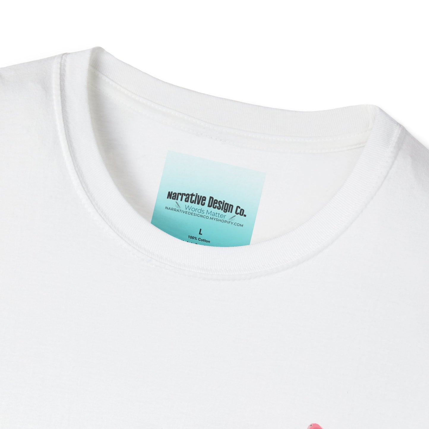 Flamingo Graphic Unisex Softstyle T-Shirt – ‘Poised with Grace’