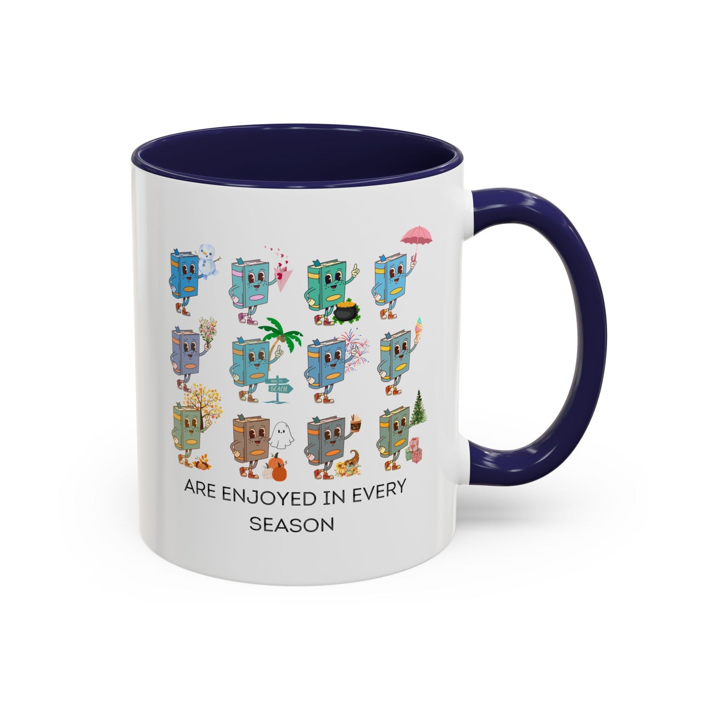 "Read in Every Season" Accent Coffee Mug (11oz)