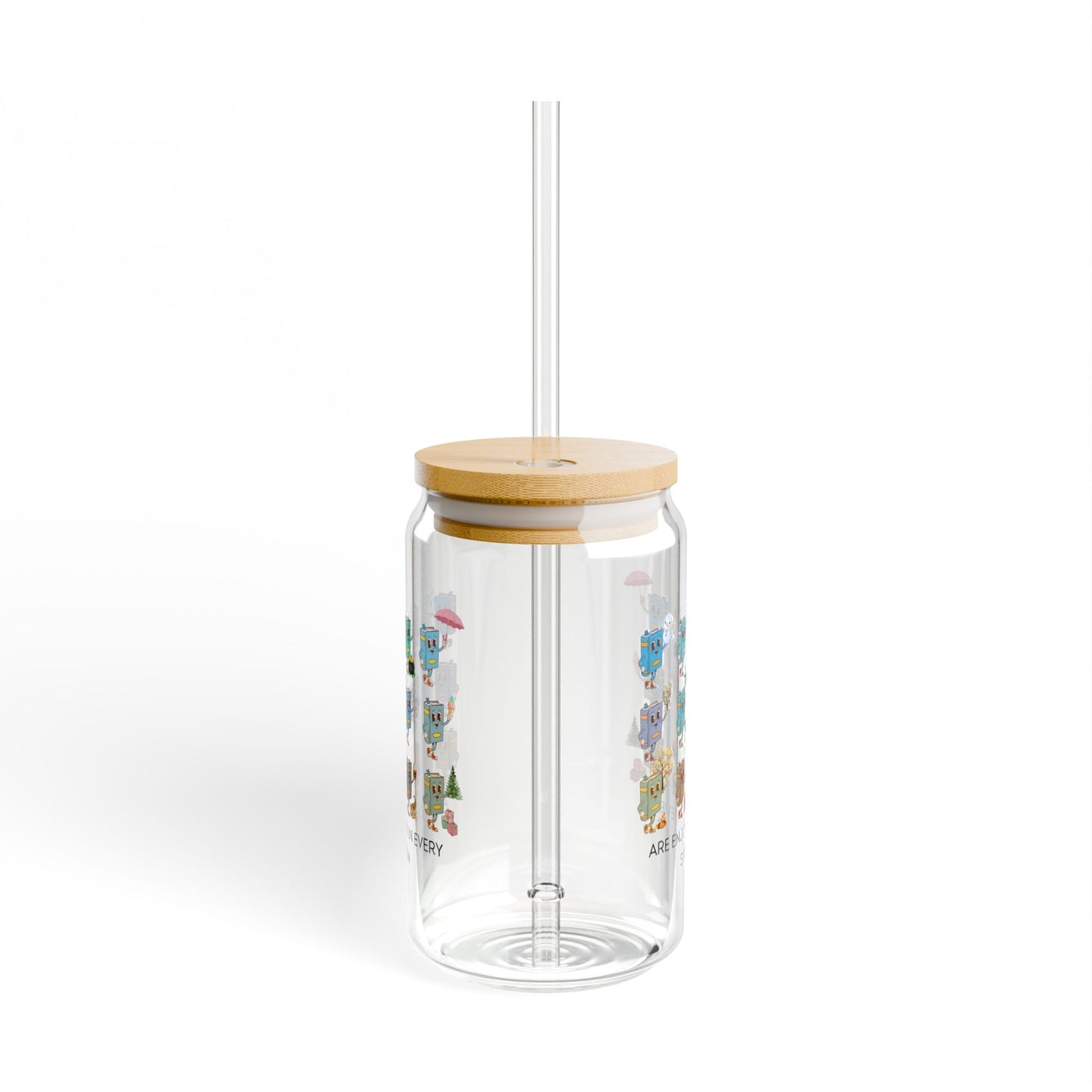 "Read in Every Season" Sipper Glass, 16oz