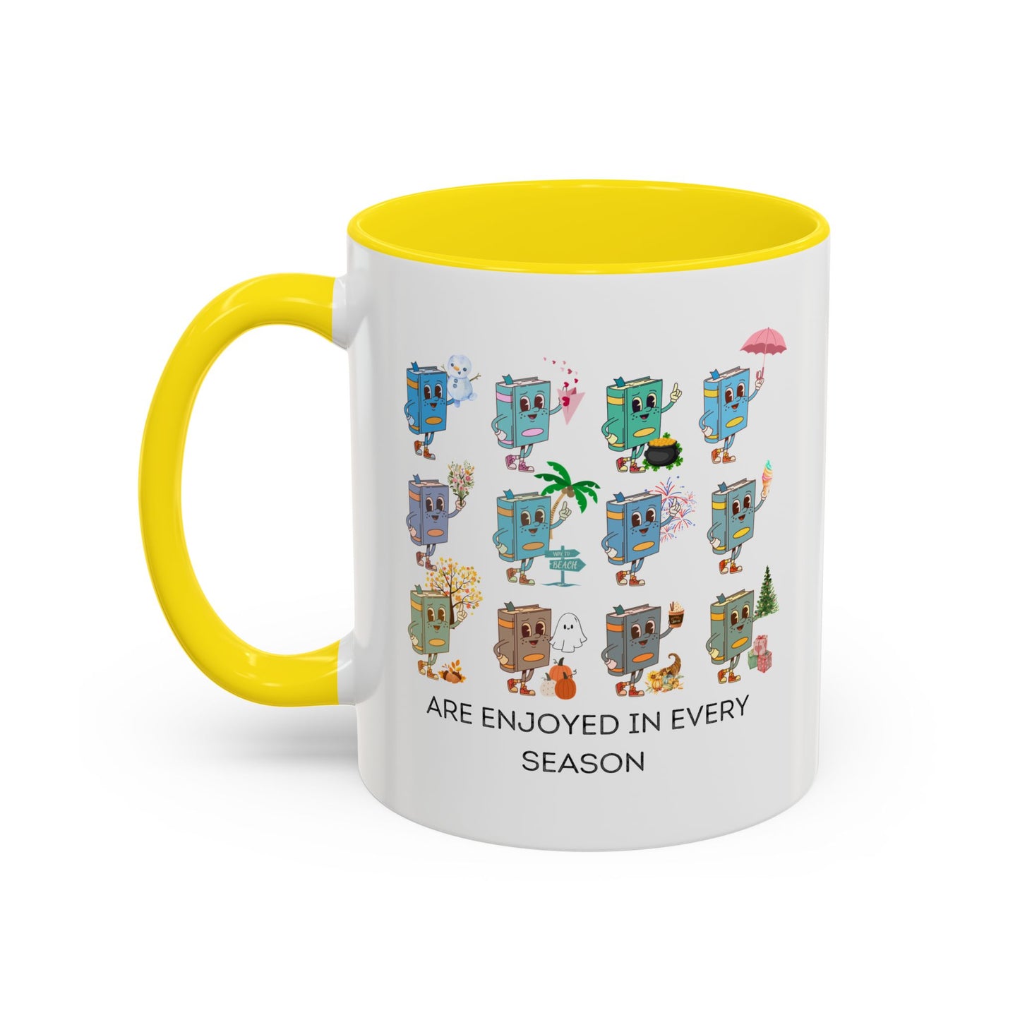 "Read in Every Season" Accent Coffee Mug (11oz)
