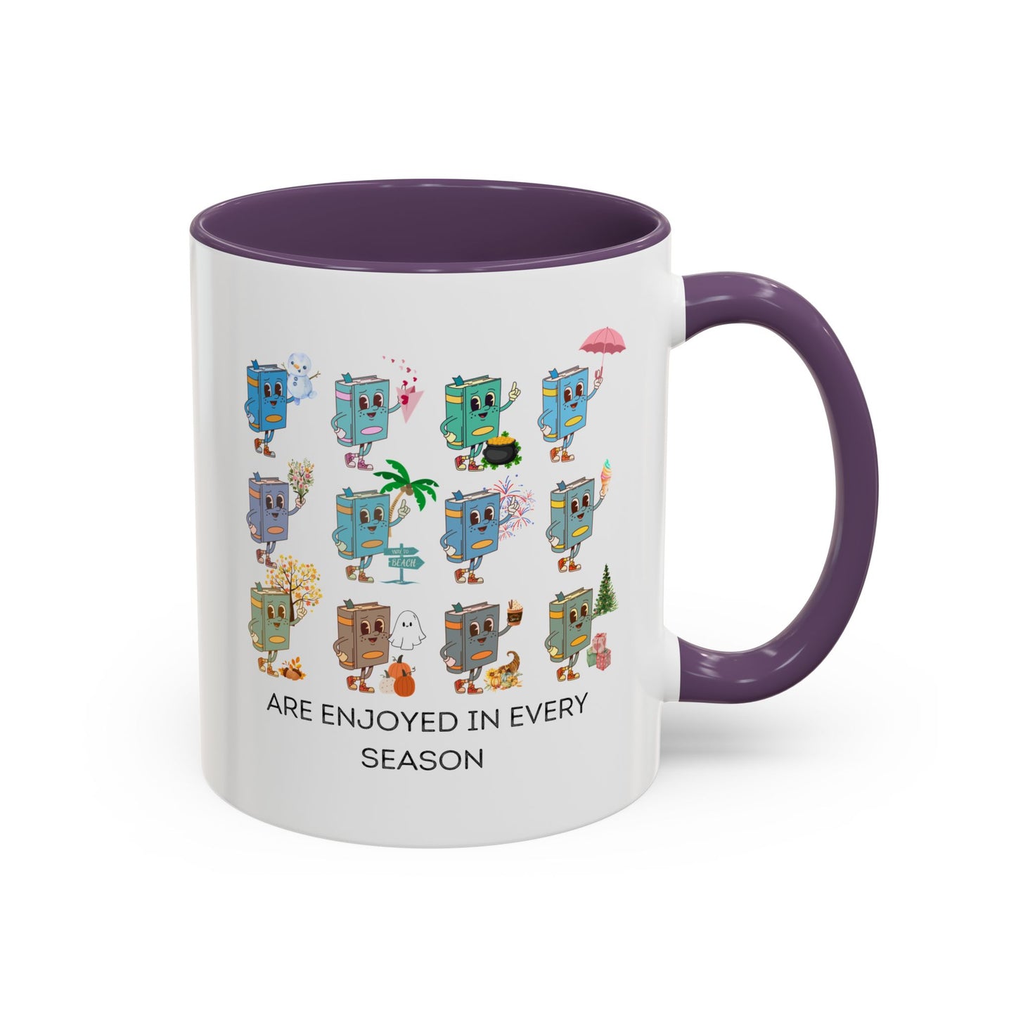"Read in Every Season" Accent Coffee Mug (11oz)