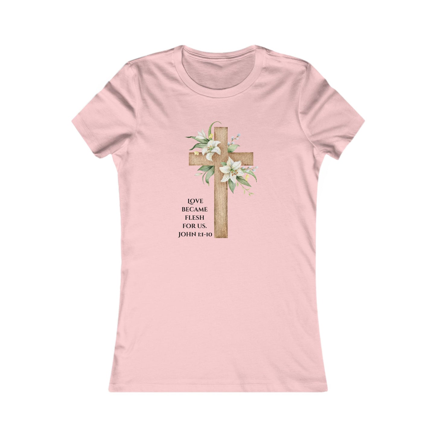 Tee Shirt Women's Cross & Lily Design