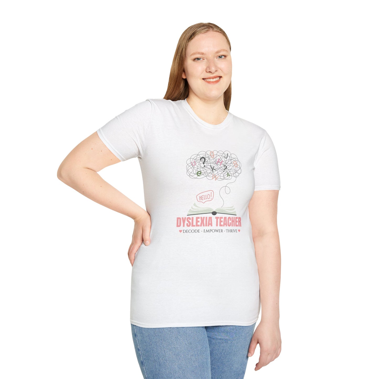 Inspiring Dyslexia Teacher Softstyle T-Shirt