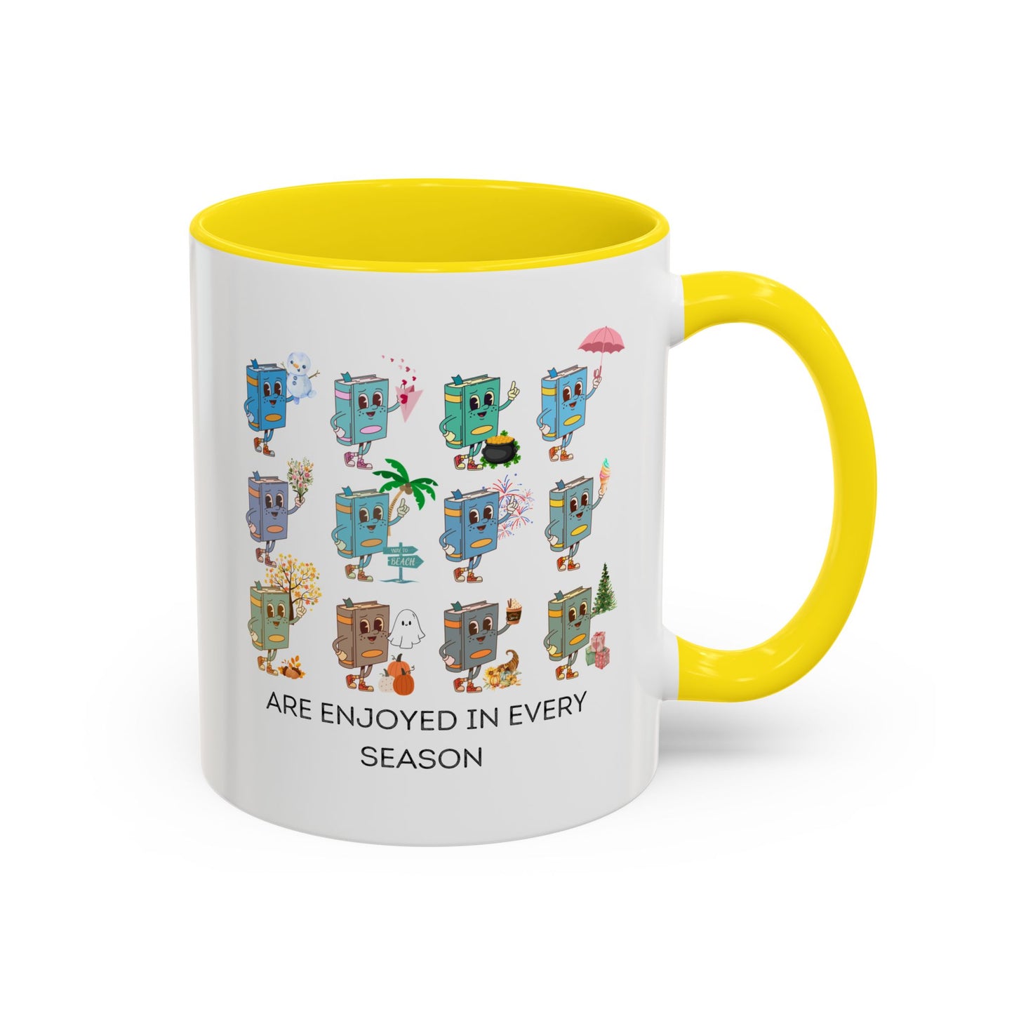 "Read in Every Season" Accent Coffee Mug (11oz)