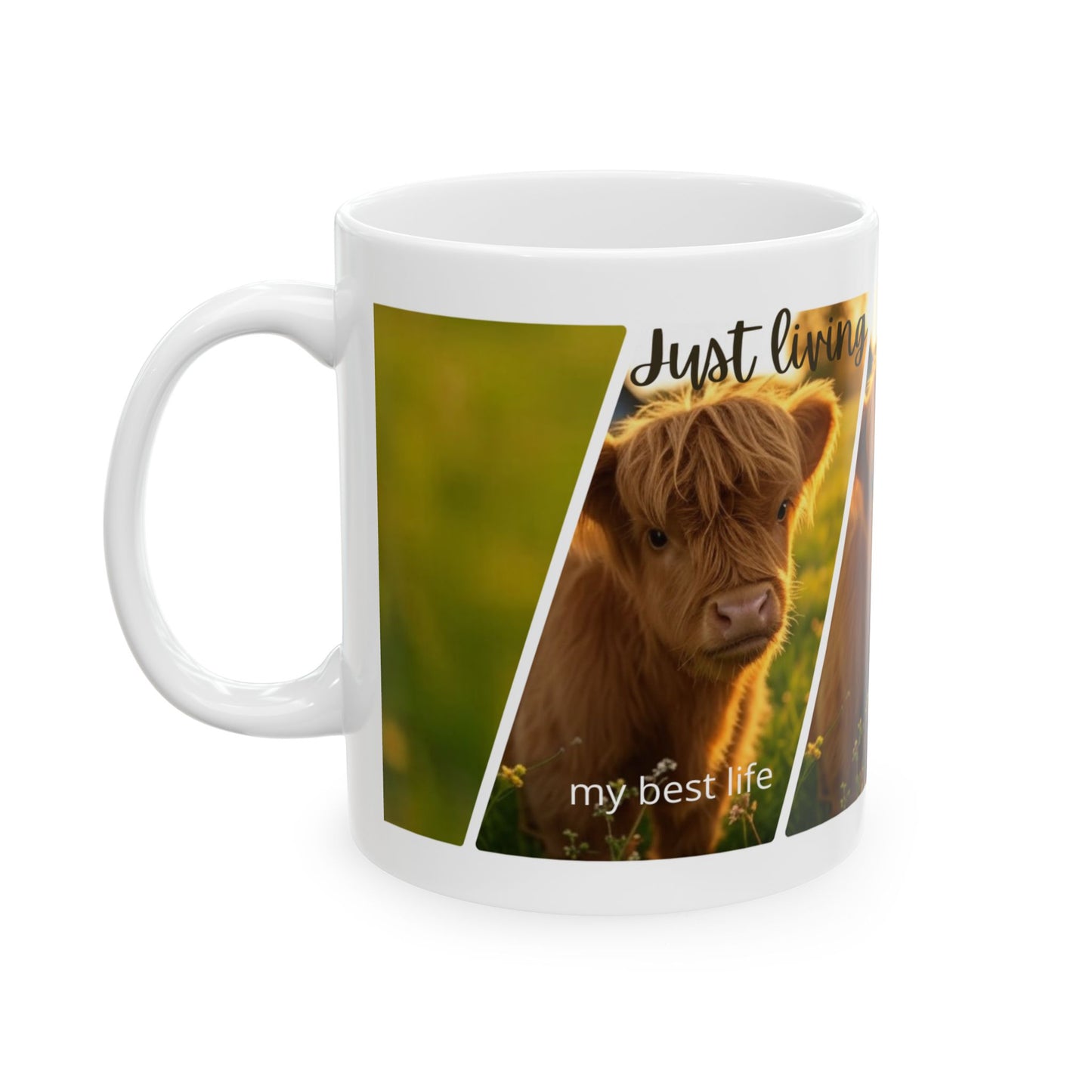 Highland Cow Ceramic Mug, (11oz)