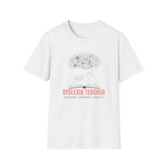 Inspiring Dyslexia Teacher Softstyle T-Shirt