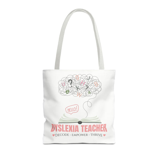 Inspiring Dyslexia Teacher Tote Bag