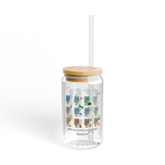 "Read in Every Season" Sipper Glass, 16oz